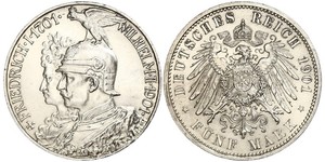 5 Марка Пруссия (королевство) (1701-1918) Серебро Wilhelm II, German Emperor (1859-1941)