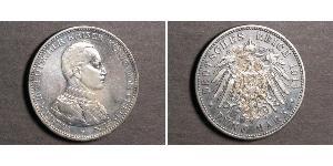 5 Марка Пруссия (королевство) (1701-1918) Серебро Wilhelm II, German Emperor (1859-1941)