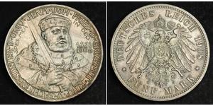 5 Марка Саксен-Веймар-Эйзенах (1809 - 1918) Серебро 