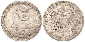 5 Марка Саксен-Веймар-Эйзенах (1809 - 1918) Серебро 