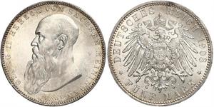 5 Марка Саксен-Мейнинген (1680 - 1918) Серебро Георг II (герцог Саксен-Мейнингена)
