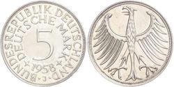 5 Марка ФРГ (1949-1990) Серебро 