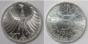 5 Марка ФРГ (1949-1990) Серебро 