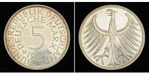 5 Марка ФРГ (1949-1990) Серебро 