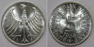 5 Марка ФРГ (1949-1990) Серебро 