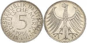 5 Марка ФРГ (1949-1990) Серебро 