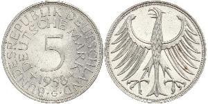 5 Марка ФРГ (1949-1990) Серебро 