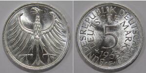 5 Марка ФРГ (1949-1990) Серебро 