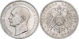 5 Марка Grand Duchy of Oldenburg (1814 - 1918) Срібло Frederick Augustus III of Saxony (1865-1932)