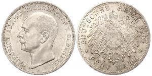 5 Марка Grand Duchy of Oldenburg (1814 - 1918) Срібло Frederick Augustus III of Saxony (1865-1932)