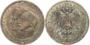 5 Марка Ангальт-Дессау (1603 -1863) Срібло Friedrich II, Duke of Anhalt (1856 – 1918)