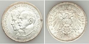 5 Марка Ангальт-Дессау (1603 -1863) Срібло Friedrich II, Duke of Anhalt (1856 – 1918)