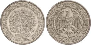 5 Марка Веймарська республіка (1918-1933) / Німеччина Срібло 