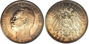 5 Марка Велике герцогство Баден (1806-1918) Срібло Frederick II, Grand Duke of Baden (1857 - 1928)