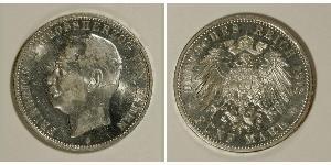 5 Марка Велике герцогство Баден (1806-1918) Срібло Frederick II, Grand Duke of Baden (1857 - 1928)