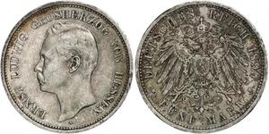 5 Марка Великое герцогство Гессен (1806 - 1918) Срібло Ernest Louis, Grand Duke of Hesse (1868 - 1937)