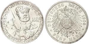 5 Марка Герцогство Саксен-Веймар-Ейзенахське (1809 - 1918) Срібло 