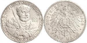 5 Марка Герцогство Саксен-Веймар-Ейзенахське (1809 - 1918) Срібло 
