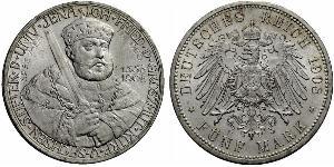5 Марка Герцогство Саксен-Веймар-Ейзенахське (1809 - 1918) Срібло 
