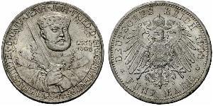 5 Марка Герцогство Саксен-Веймар-Ейзенахське (1809 - 1918) Срібло 