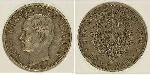 5 Марка Королівство Баварія (1806 - 1918) Срібло Otto of Bavaria (1848 – 1916)