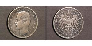 5 Марка Королівство Баварія (1806 - 1918) Срібло Otto of Bavaria (1848 – 1916)