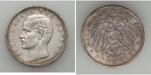 5 Марка Королівство Баварія (1806 - 1918) Срібло Otto of Bavaria (1848 – 1916)
