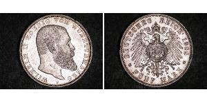 5 Марка Королівство Вюртемберг Срібло Wilhelm II, German Emperor (1859-1941)