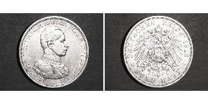5 Марка Королівство Пруссія (1701-1918) Срібло Wilhelm II, German Emperor (1859-1941)