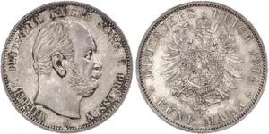 5 Марка Королівство Пруссія (1701-1918) Срібло Wilhelm I, German Emperor (1797-1888)