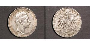 5 Марка Королівство Пруссія (1701-1918) Срібло Wilhelm II, German Emperor (1859-1941)
