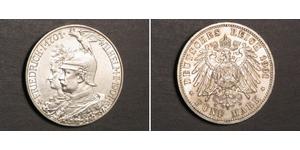 5 Марка Королівство Пруссія (1701-1918) Срібло Wilhelm II, German Emperor (1859-1941)