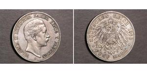 5 Марка Королівство Пруссія (1701-1918) Срібло Wilhelm II, German Emperor (1859-1941)