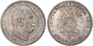 5 Марка Королівство Пруссія (1701-1918) Срібло Wilhelm I, German Emperor (1797-1888)