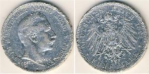 5 Марка Королівство Пруссія (1701-1918) Срібло Wilhelm II, German Emperor (1859-1941)