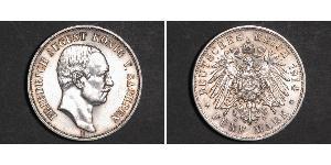 5 Марка Королівство Саксонія (1806 - 1918) Срібло Frederick Augustus III of Saxony (1865-1932)