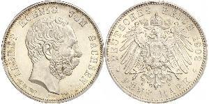 5 Марка Королівство Саксонія (1806 - 1918) Срібло Albert of Saxony