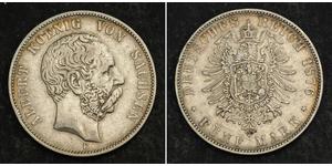 5 Марка Королівство Саксонія (1806 - 1918) Срібло Albert of Saxony