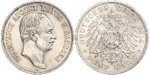 5 Марка Королівство Саксонія (1806 - 1918) Срібло Frederick Augustus III of Saxony (1865-1932)