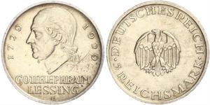 5 Марка Німецька імперія (1871-1918) Срібло Готгольд Ефраїм Лессінг