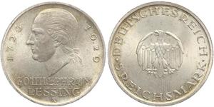 5 Марка Німецька імперія (1871-1918) Срібло Готгольд Ефраїм Лессінг