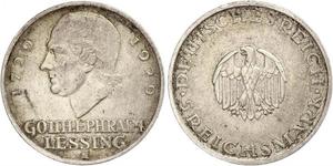 5 Марка Німецька імперія (1871-1918) Срібло Готгольд Ефраїм Лессінг