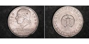 5 Марка Німецька імперія (1871-1918) Срібло Готгольд Ефраїм Лессінг