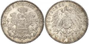 5 Марка Німецька імперія (1871-1918) / Гамбург Срібло 