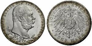 5 Марка Саксен-Альтенбург  (1826 - 1920) Срібло Ernst I, Duke of Saxe-Altenburg (1826 - 1908)
