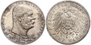 5 Марка Саксен-Альтенбург  (1826 - 1920) Срібло Ernst I, Duke of Saxe-Altenburg (1826 - 1908)