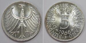 5 Марка ФРН (1949-1990) Срібло 