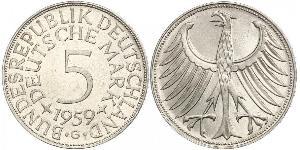 5 Марка ФРН (1949-1990) Срібло 