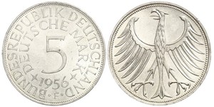 5 Марка ФРН (1949-1990) Срібло 