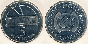 5 Метикал Мозамбик,Республика (1975 - ) Никель/Медь 
